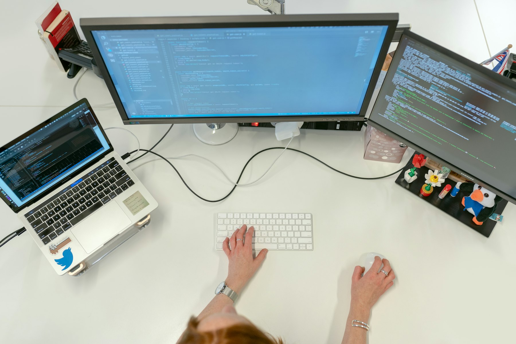 A real photograph of ordered communications console with durable controls and warm gold details