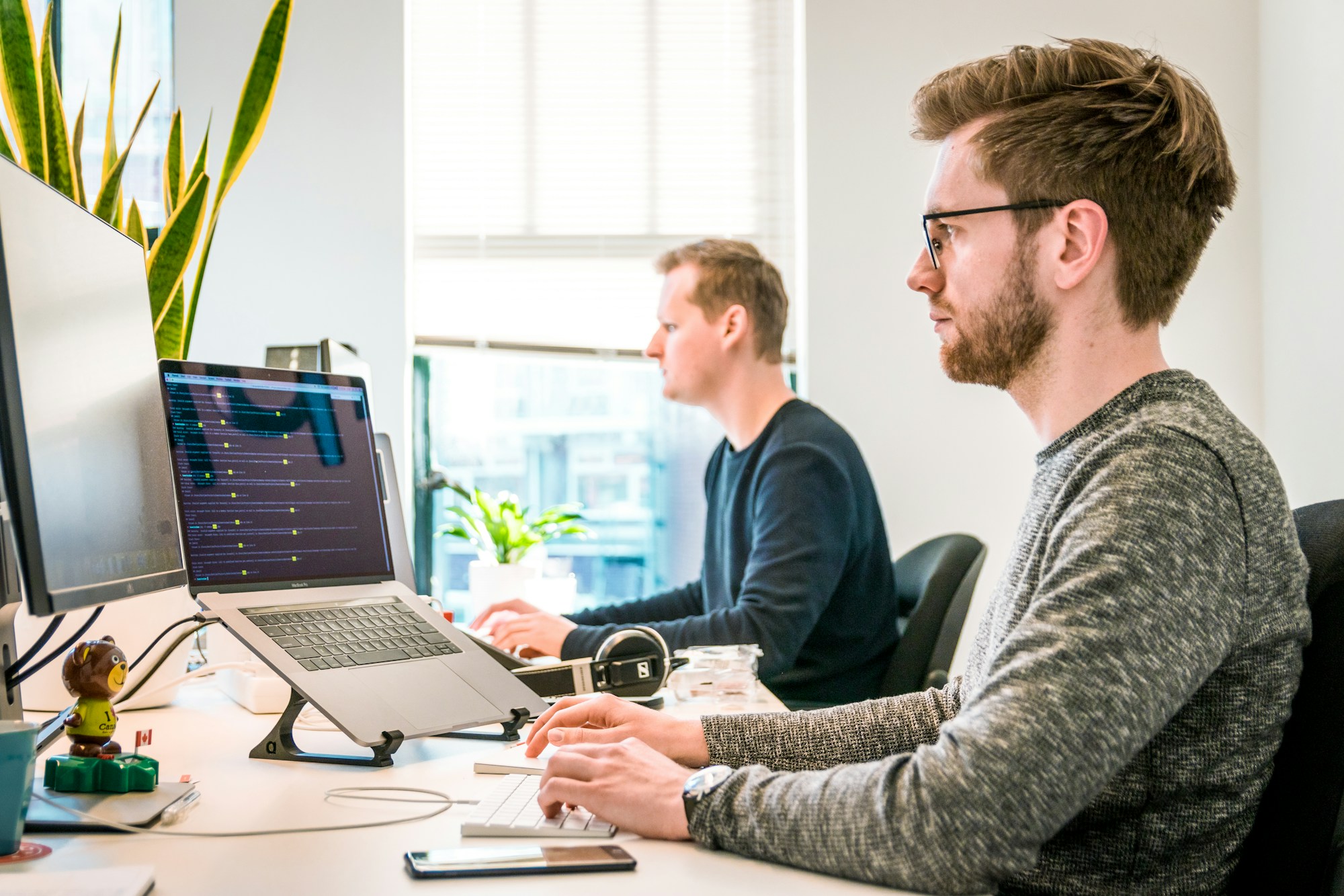 A cloud communications team collaborating across channels