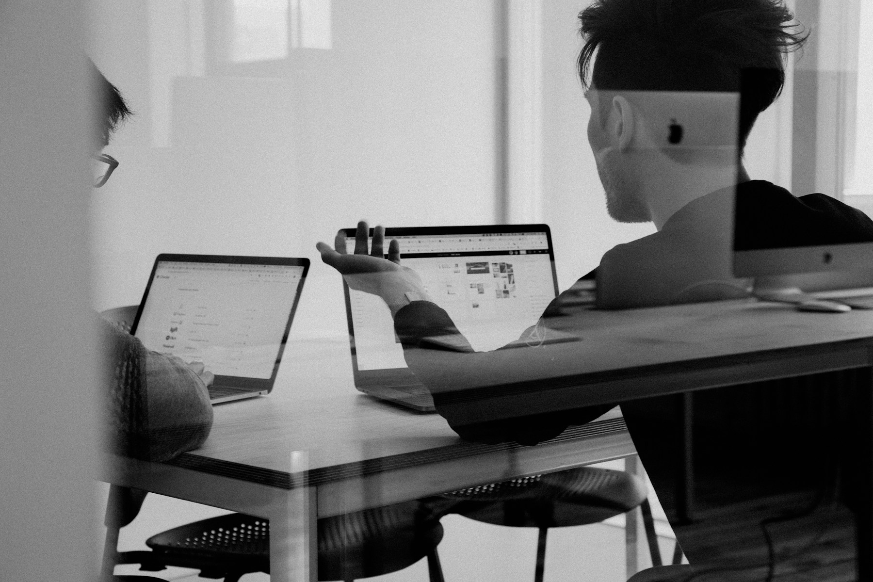 Cloud communications team reviewing a customer workflow